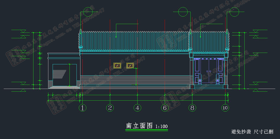 仿古中式施工圖