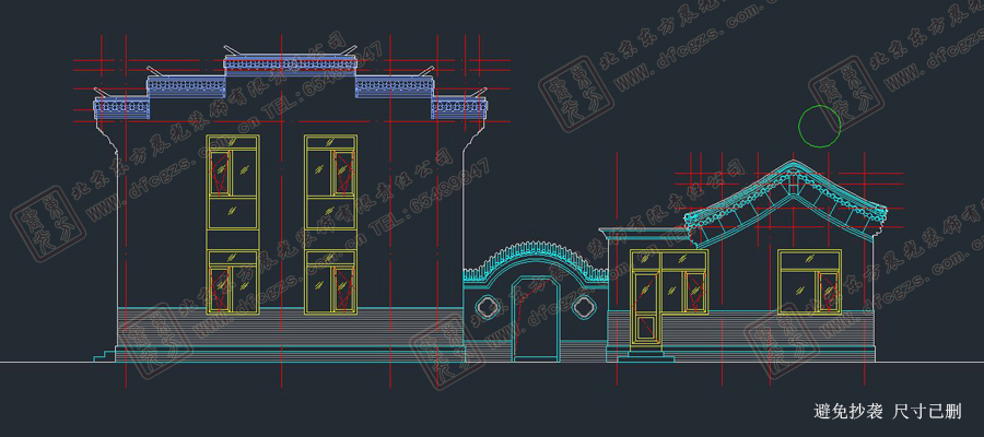 徽派中式別墅施工圖