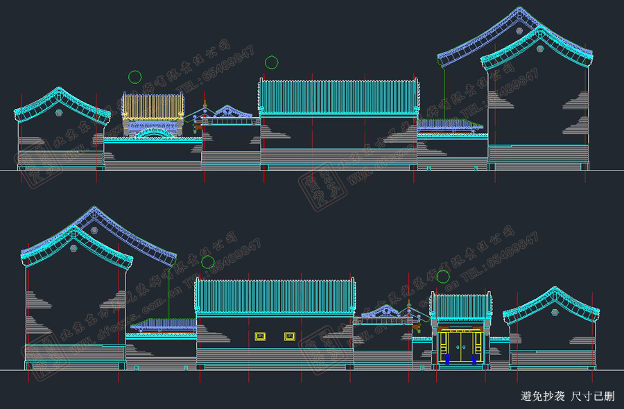 兩進(jìn)中式宅院施工圖