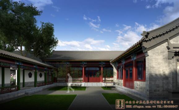 仿古中式四合院建筑圖紙設(shè)計