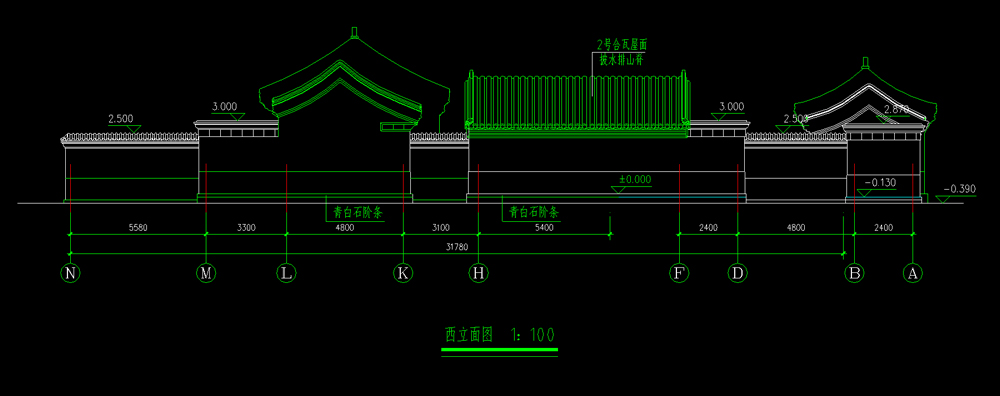 兩進(jìn)中式會(huì)所施工圖