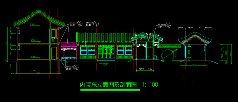 徽派二進(jìn)中式建筑設(shè)計案例