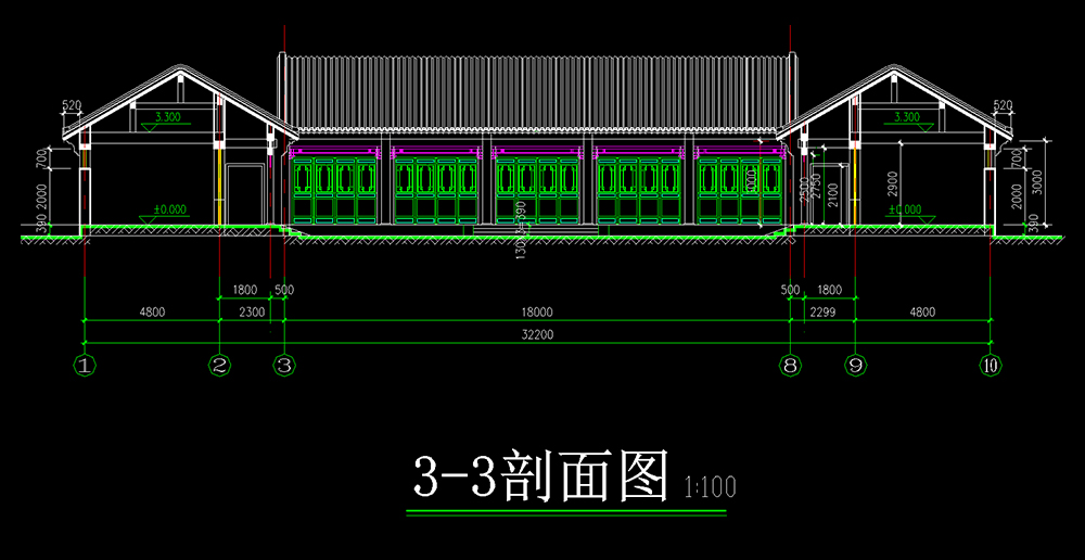 三進(jìn)四合院施工圖